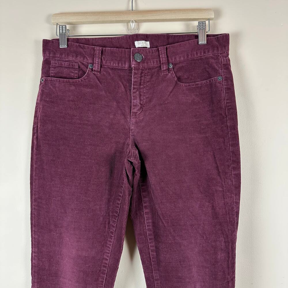 J.Crew Stretch Corduroy Tapered Pants Womens‎ 29 Quiet Luxury Old Money Burgundy